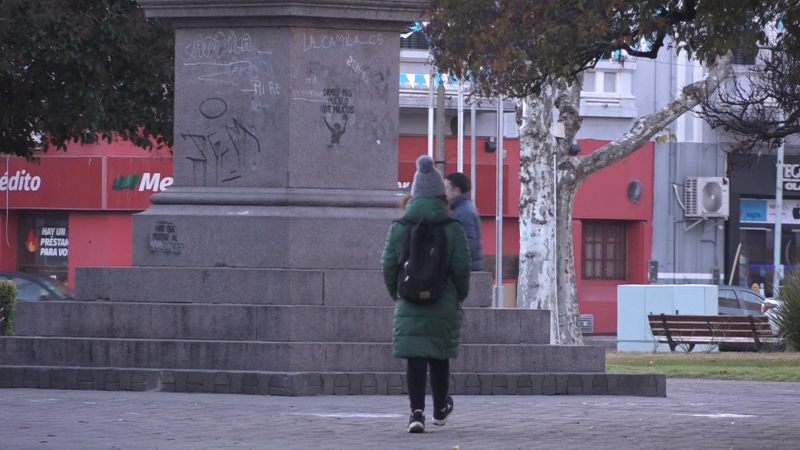 La ma�ana del lunes comenz� con temperatura bajo cero